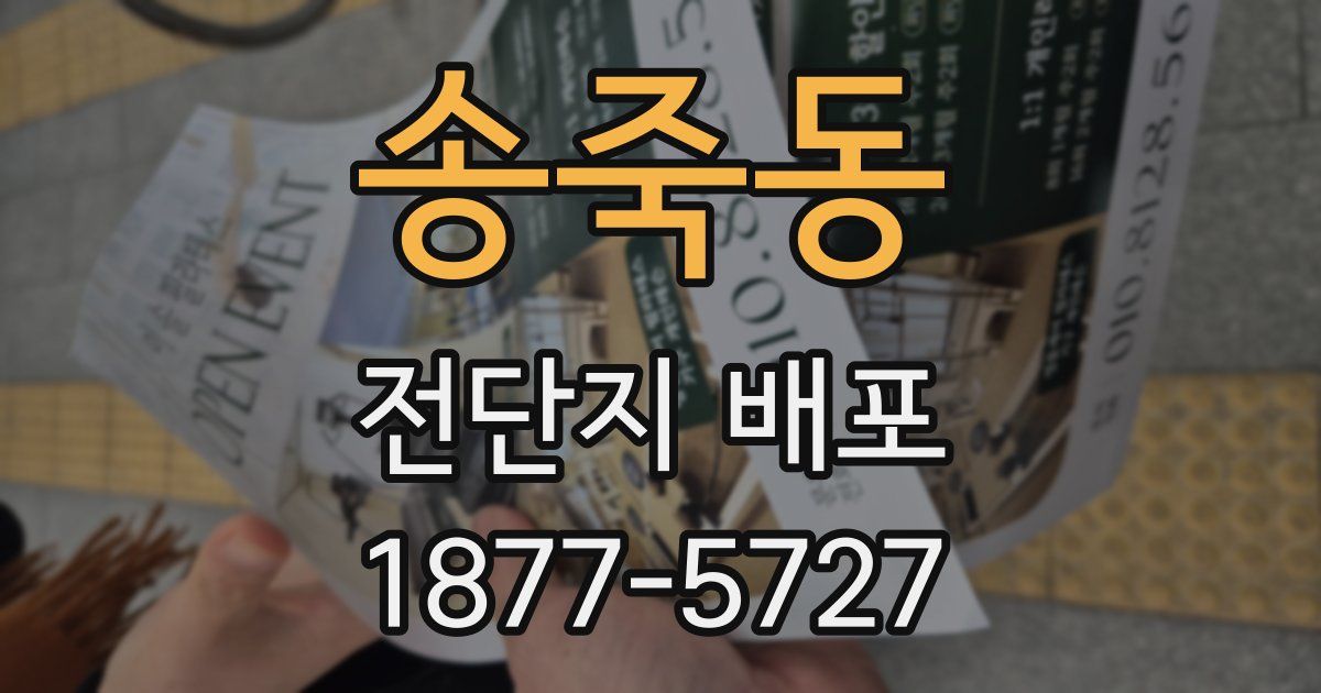송죽동 전단지 배포