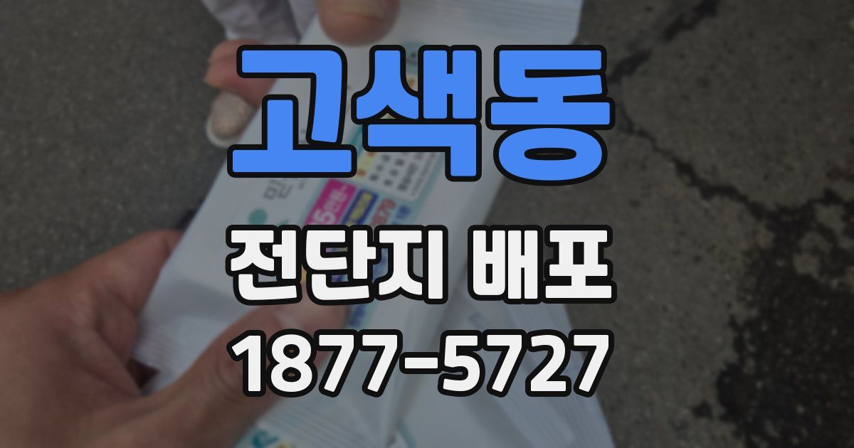 고색동 전단지 배포