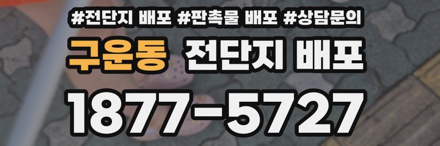 구운동 전단지 배포