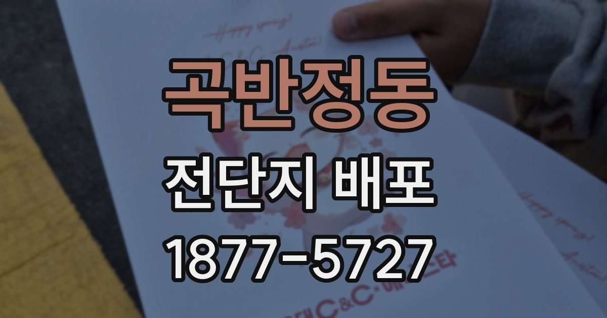 곡반정동 전단지 배포