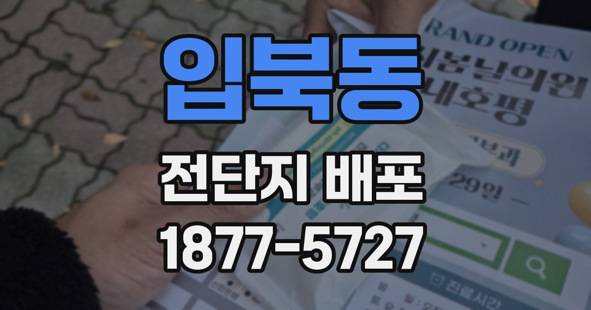 입북동 전단지 배포