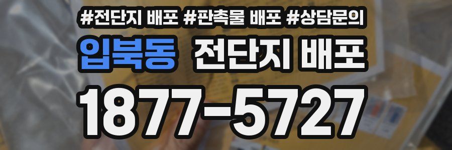 입북동 전단지 배포
