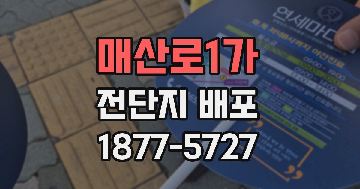 매산로1가 전단지 배포