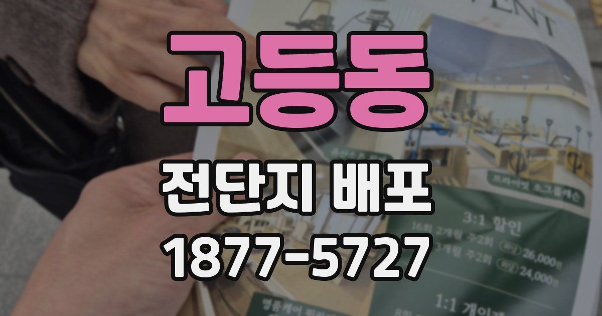 고등동 전단지 배포