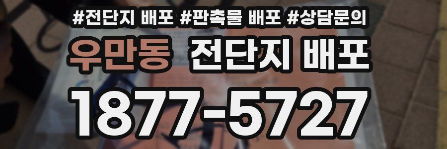 우만동 전단지 배포