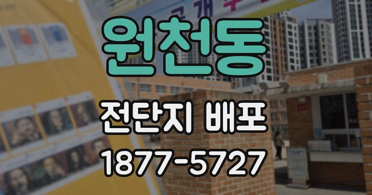 원천동 전단지 배포