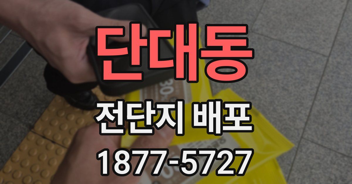 단대동 전단지 배포