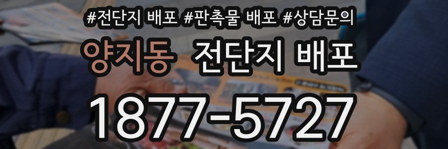 양지동 전단지 배포