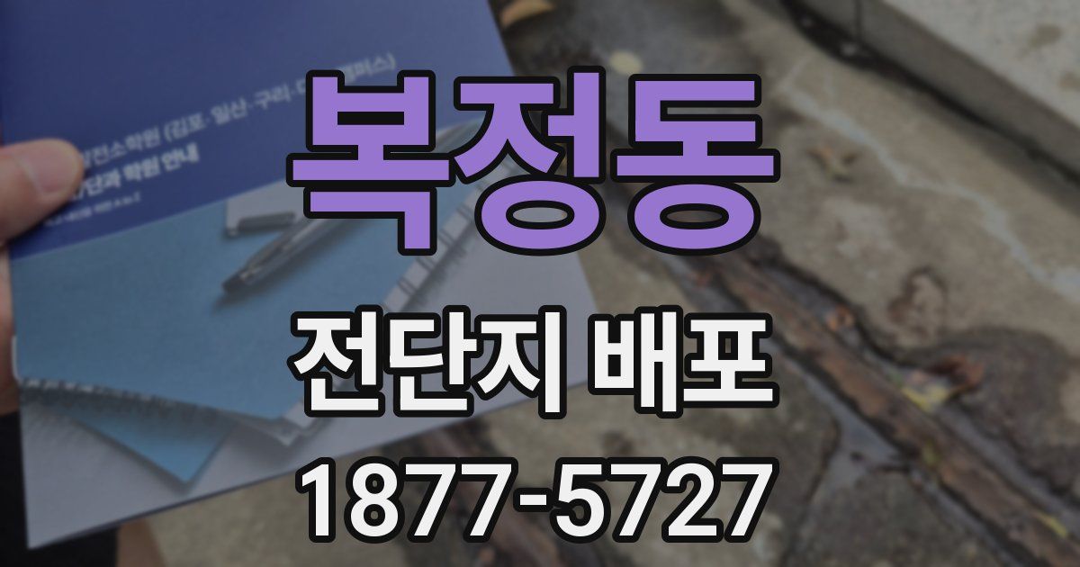 복정동 전단지 배포