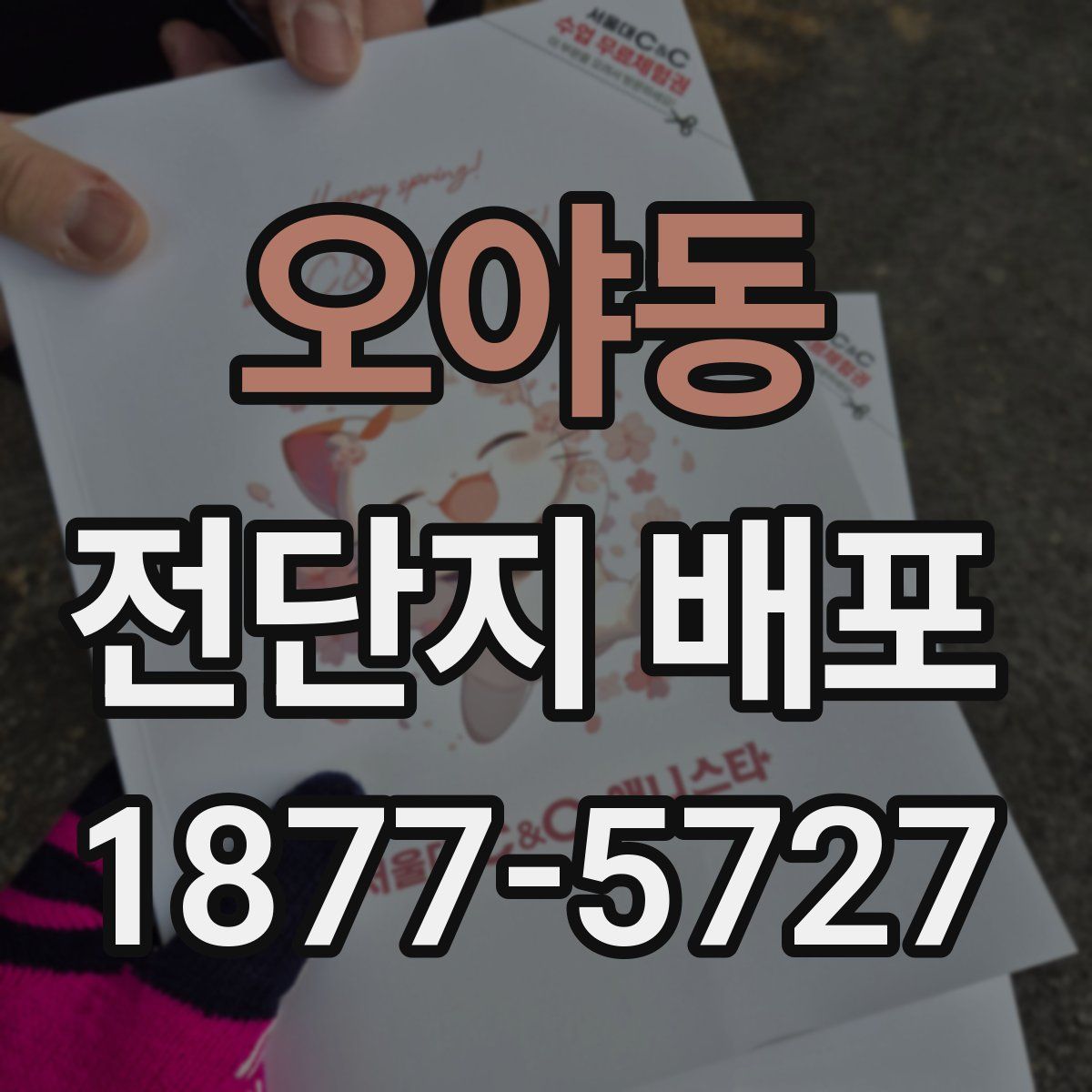 오야동 전단지 배포