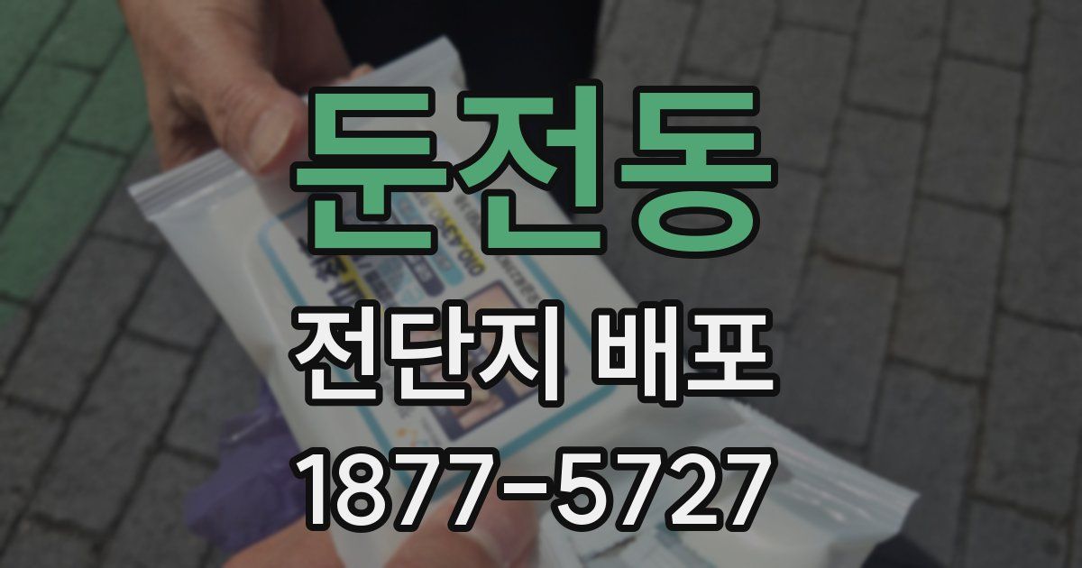 둔전동 전단지 배포