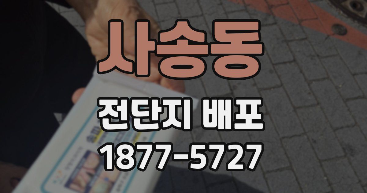 사송동 전단지 배포