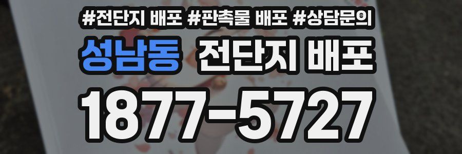 성남동 전단지 배포