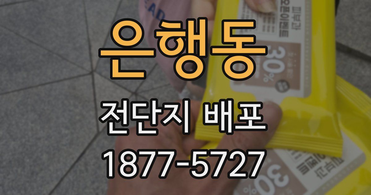 은행동 전단지 배포