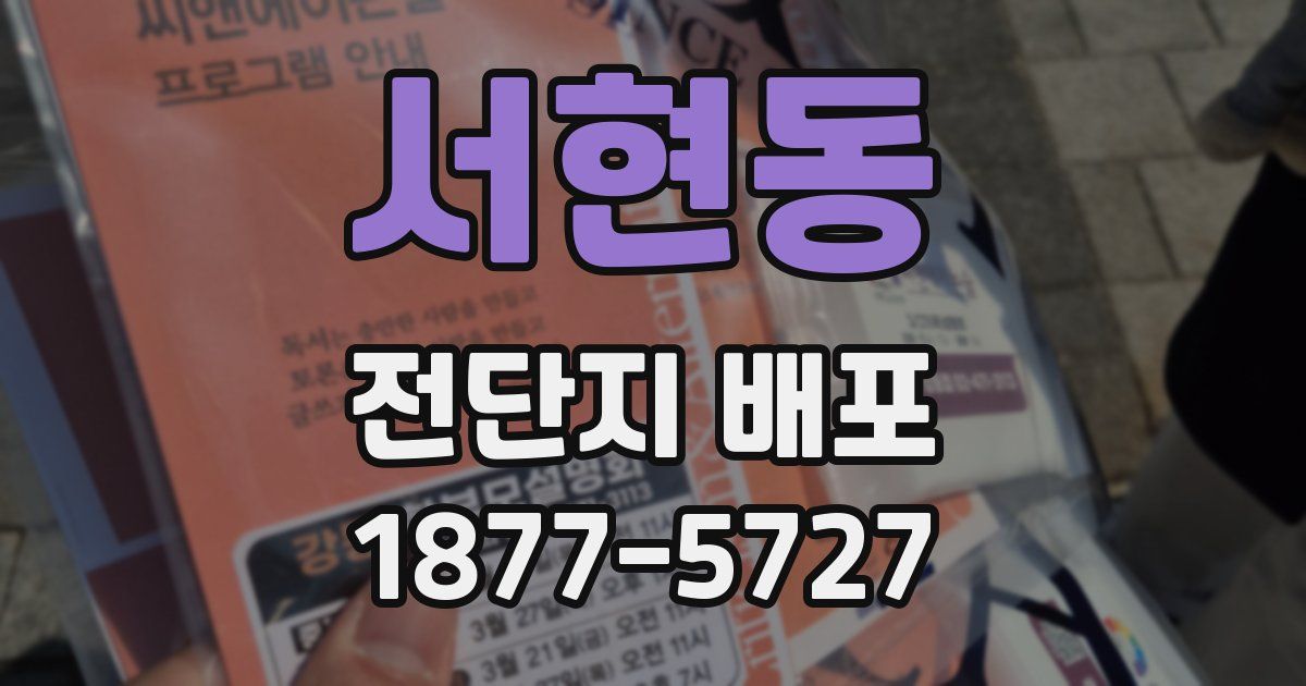 서현동 전단지 배포