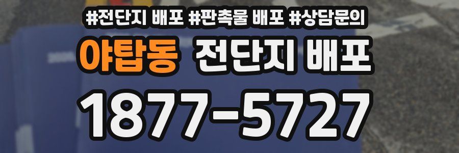 야탑동 전단지 배포