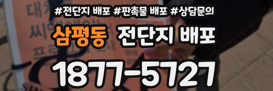 삼평동 전단지 배포