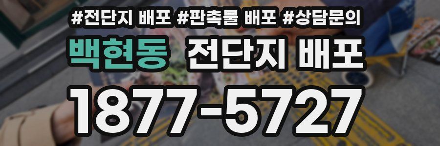 백현동 전단지 배포