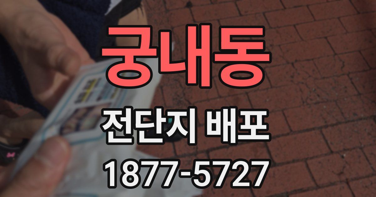 궁내동 전단지 배포