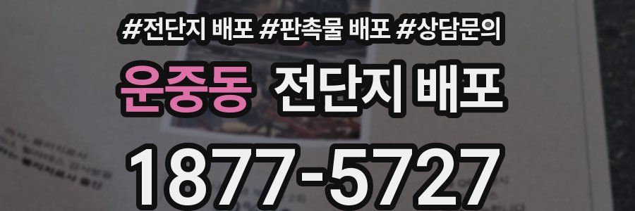 운중동 전단지 배포
