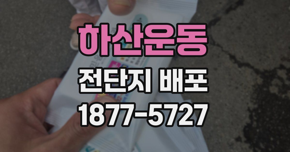 하산운동 전단지 배포
