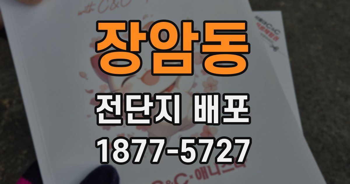 장암동 전단지 배포