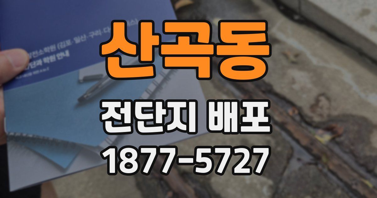 산곡동 전단지 배포
