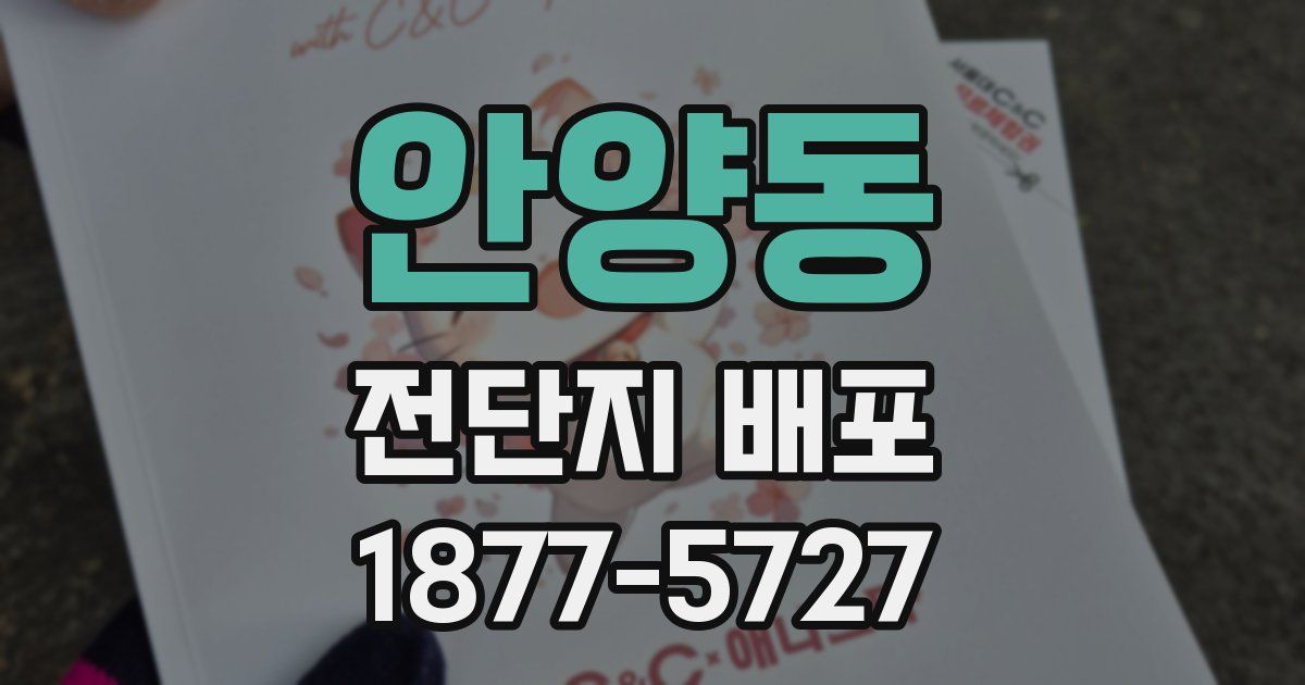 안양동 전단지 배포