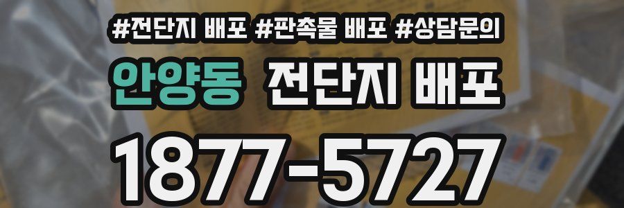 안양동 전단지 배포
