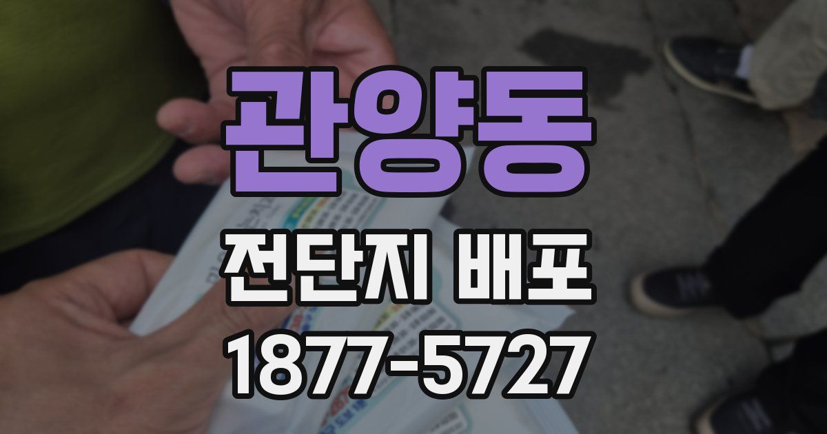 관양동 전단지 배포