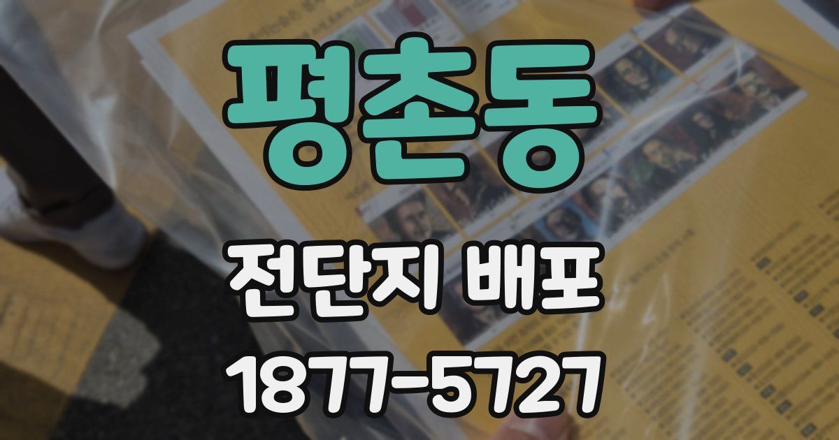평촌동 전단지 배포