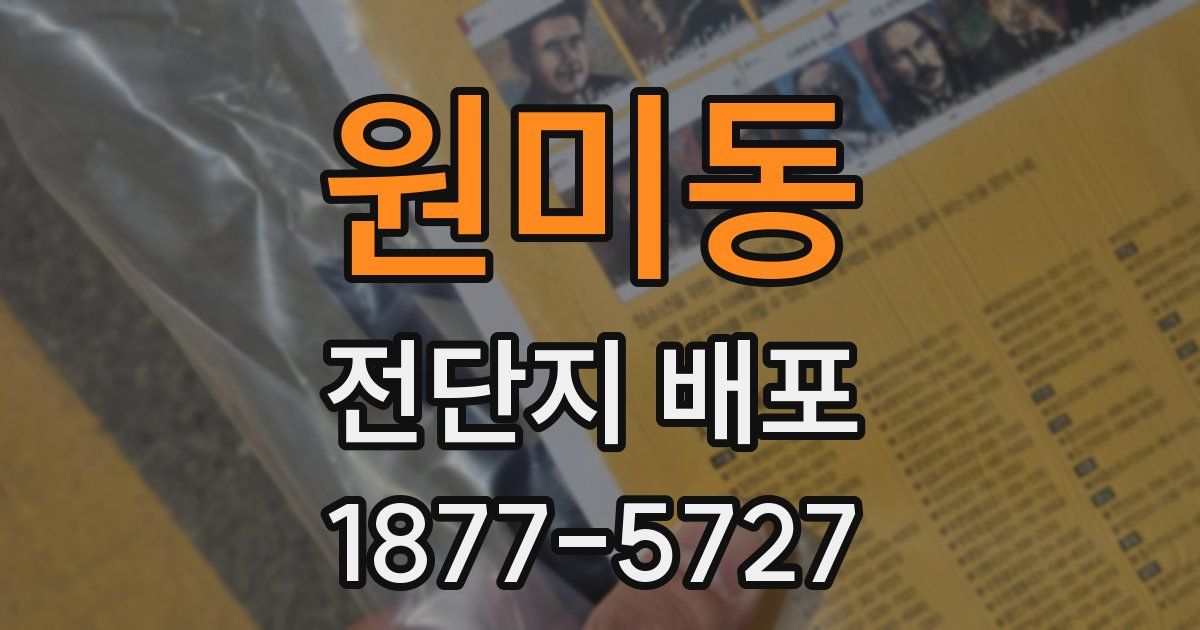 원미동 전단지 배포