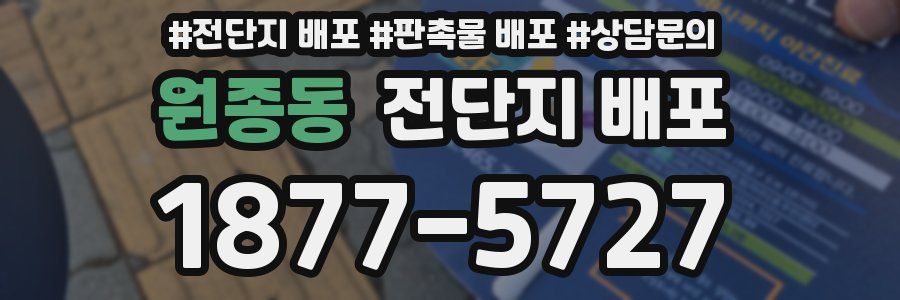 원종동 전단지 배포