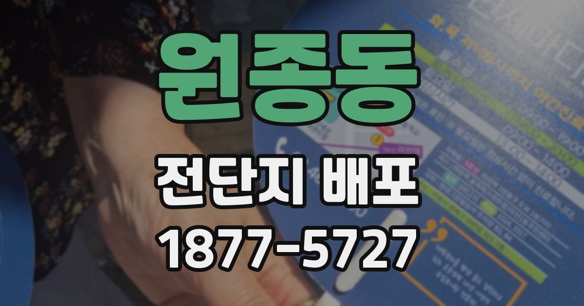 원종동 전단지 배포
