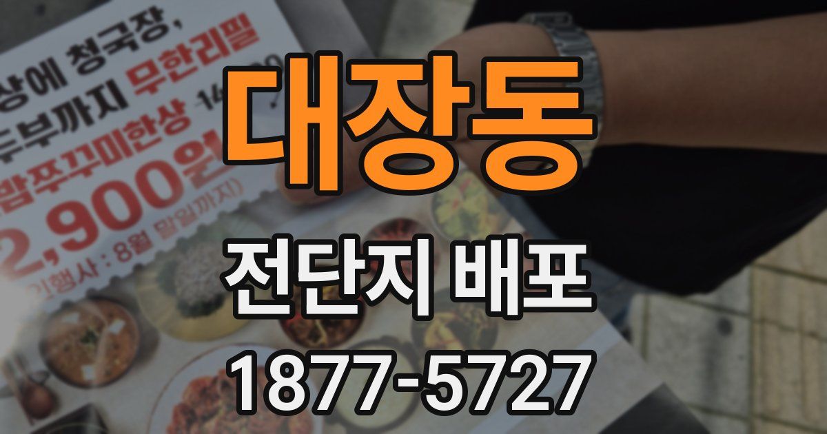 대장동 전단지 배포