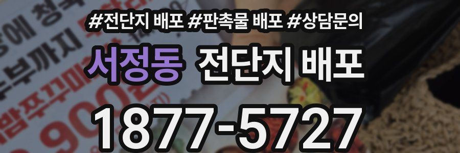 서정동 전단지 배포