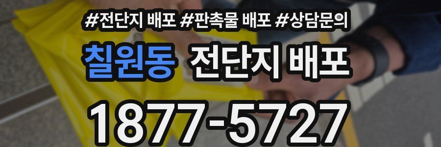 칠원동 전단지 배포