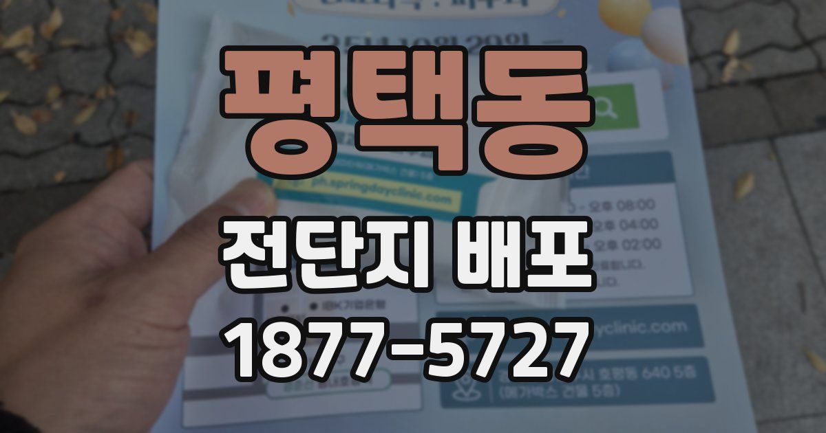 평택동 전단지 배포