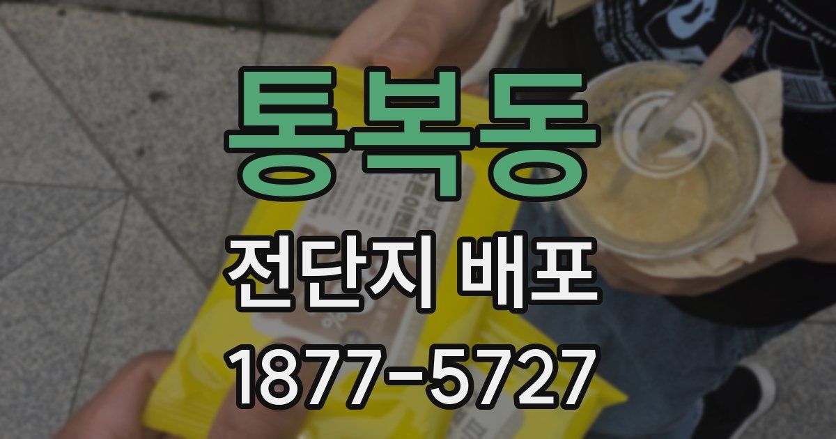 통복동 전단지 배포