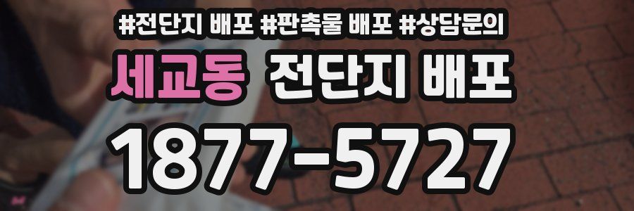 세교동 전단지 배포