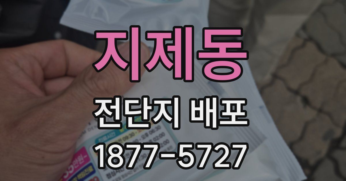 지제동 전단지 배포