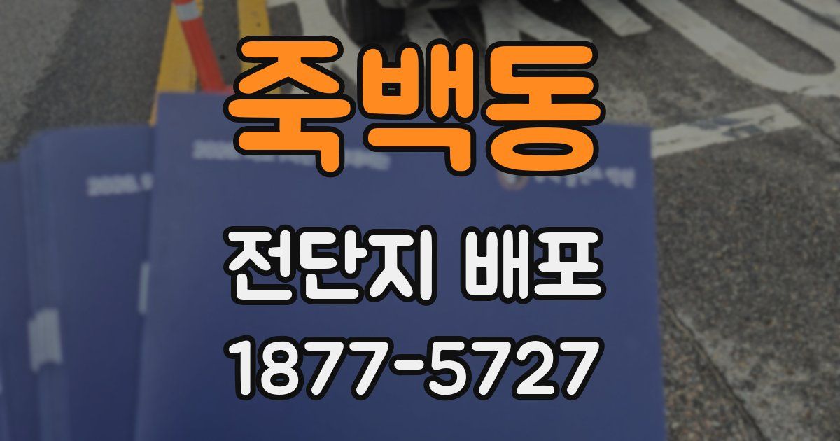 죽백동 전단지 배포