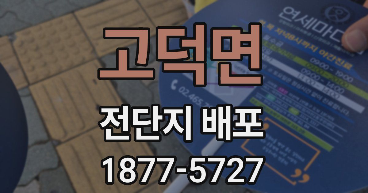 고덕면 전단지 배포