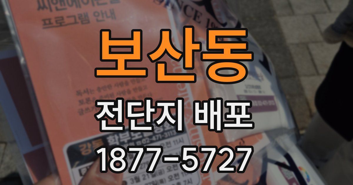 보산동 전단지 배포