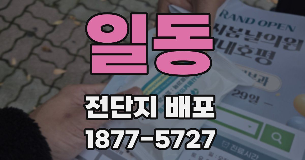 일동 전단지 배포