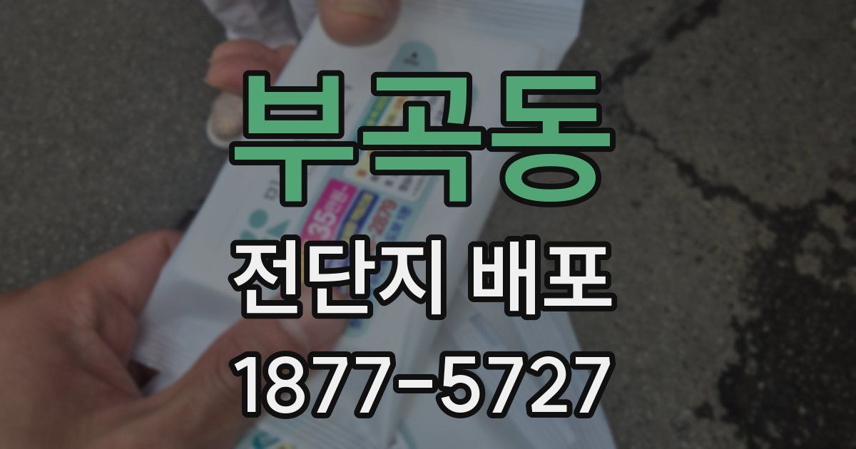 부곡동 전단지 배포