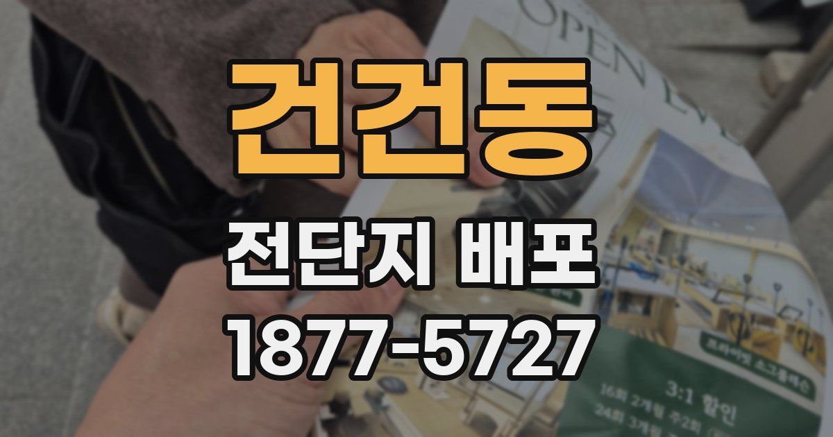 건건동 전단지 배포
