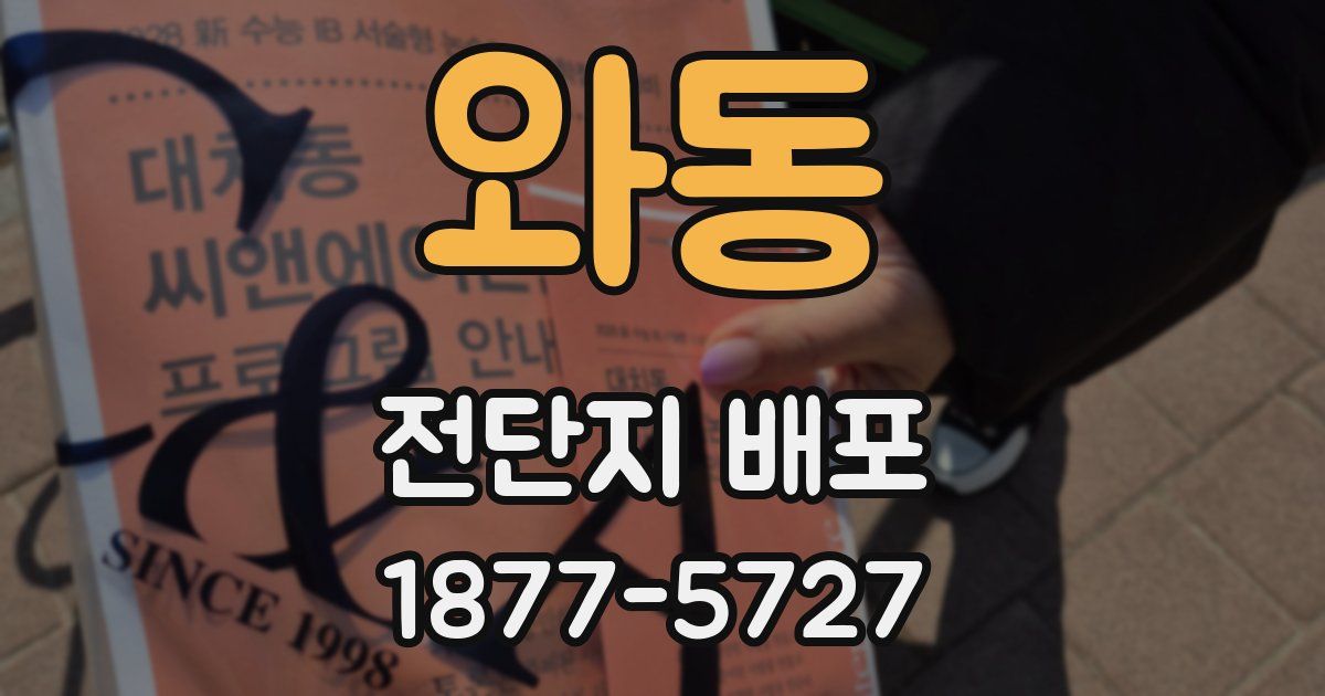 와동 전단지 배포