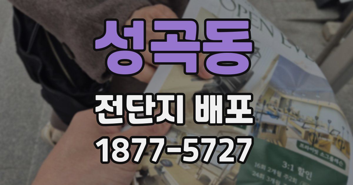 성곡동 전단지 배포