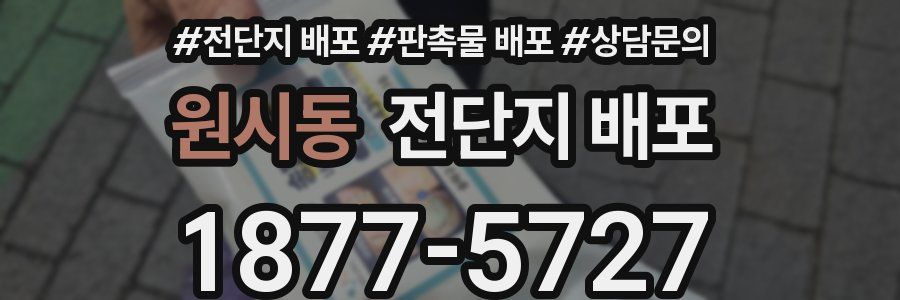 원시동 전단지 배포
